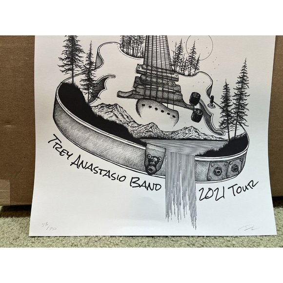Trey Anastasio Band Summer 2021 Tour Poster Official S/N Limited Edition 12”x12” - Picture 2 of 3